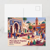 Marrakech Festival voor Volkskunst Marokko Briefkaart (Voorkant / Achterkant)