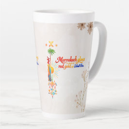 Marrakech gloeit – Levendige Marokkaanse kunst T-s Latte Mok