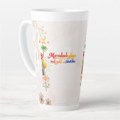 Marrakech gloeit – Levendige Marokkaanse kunst T-s Latte Mok (Linkerhoek)