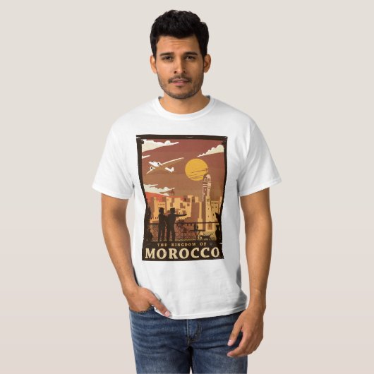 Marrakech Het Koninkrijk Marokko T-shirt (Voorkant volledig)