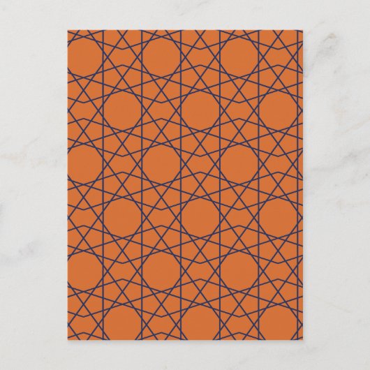 Marrakech Indigo Geometrie Briefkaart (Voorkant)