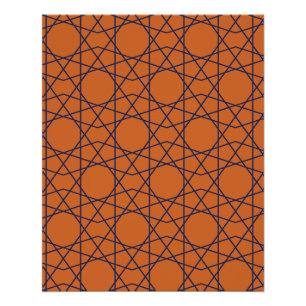 Marrakech Indigo Geometrie Perfect Poster