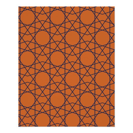 Marrakech Indigo Geometrie Perfect Poster (Voorkant)