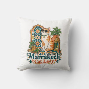 Marrakech Kat Dame Worp Kussen   Kat Decoratie 