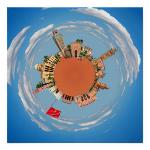 marrakech - klein marokko - reistoeristenplan poster