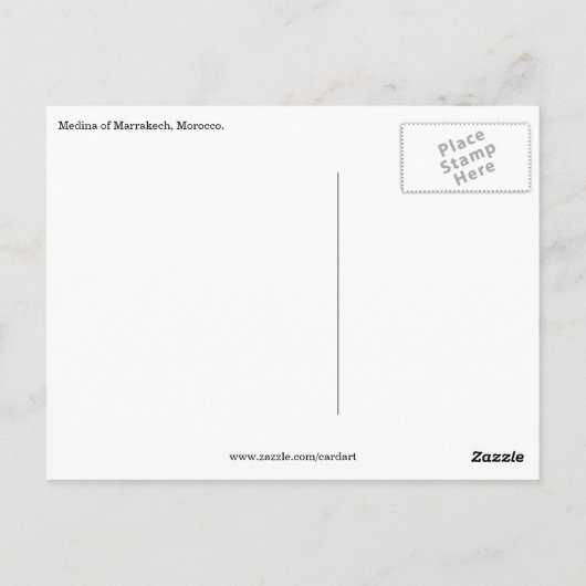 Marrakech kruiden briefkaart (Achterkant)