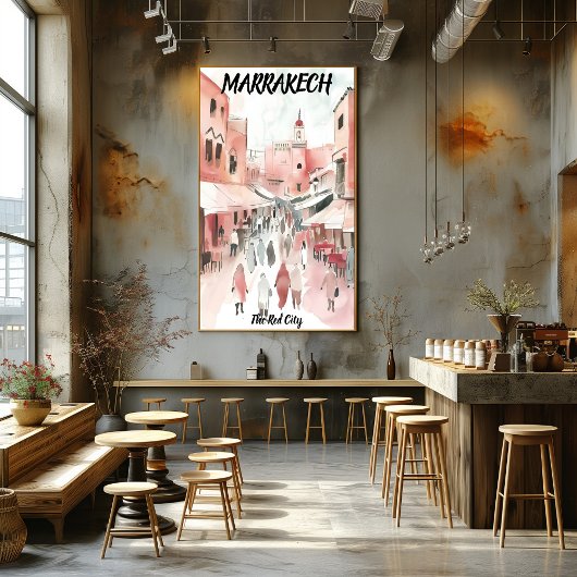 Marrakech: La Ciudad Roja Perfect Poster