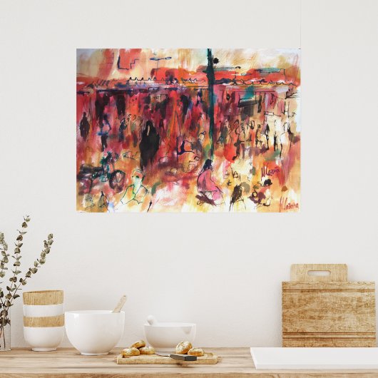 Marrakech Market Poster (Keuken)