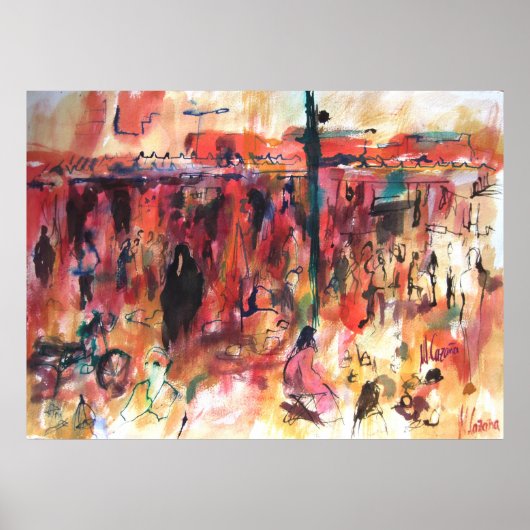 Marrakech Market Poster (Voorkant)