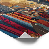 Marrakech Market Poster – Minimalistische Marokkaa (Hoek)