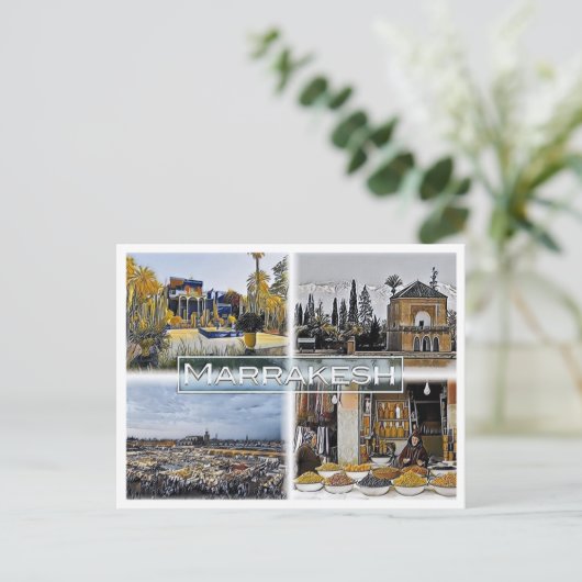 Marrakech - Marocco - Mosaic - Briefkaart (Staand voorkant)