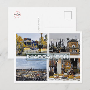 Marrakech - Marocco - Mosaic - Briefkaart
