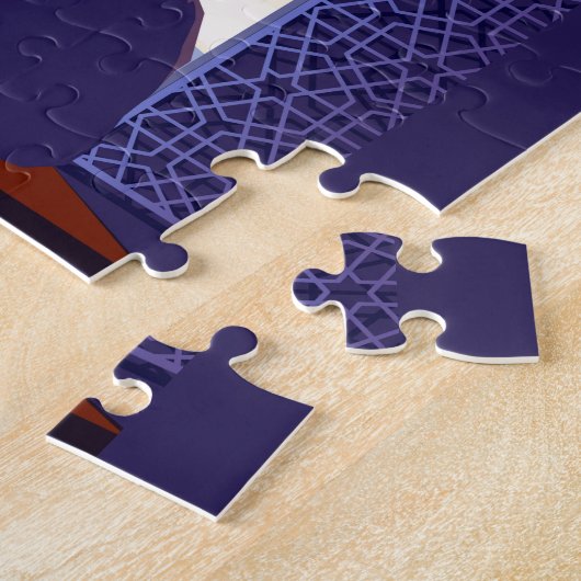 Marrakech Marokko Cat Retro Legpuzzel (Zijkant)