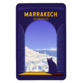 Marrakech Marokko Cat Retro Magneet (Verticaal)