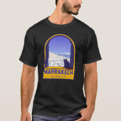 Marrakech Marokko Cat Retro T-shirt (Voorkant)