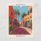 Marrakech Marokko Elegant Art Vintage Travel Briefkaart (Voorkant)
