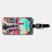 Marrakech Marokko Kat Reizen Toerisme Souvenir Bagagelabel (Voorkant horizontaal)