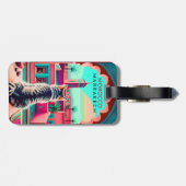 Marrakech Marokko Kat Reizen Toerisme Souvenir Bagagelabel (Achterkant horizontaal)