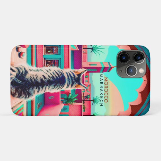 Marrakech Marokko Kat Reizen Toerisme Souvenir Case-Mate iPhone Case (Achterkant (horizontaal))