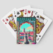 Marrakech Marokko Kat Reizen Toerisme Souvenir Pokerkaarten (Achterkant)