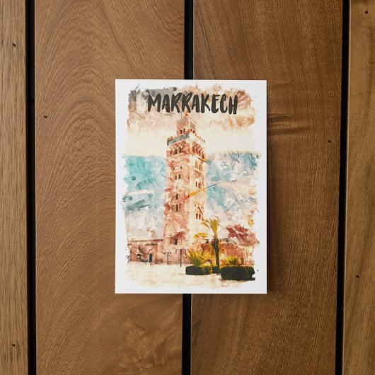 Marrakech Marokko Koutoubia-moskee Briefkaart
