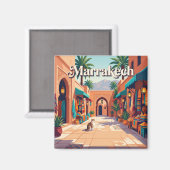 Marrakech, Marokko Magneet (Voorkant / Achterkant)