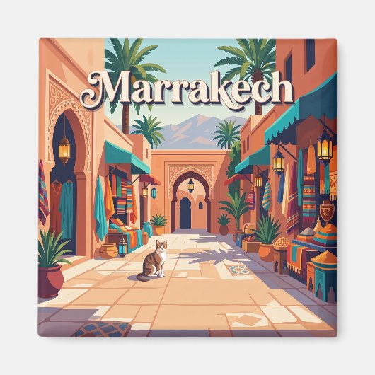 Marrakech, Marokko Magneet (Voorkant)