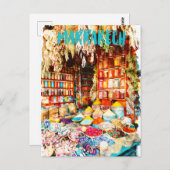 Marrakech Marokko Markt Bazaar Briefkaart (Voorkant / Achterkant)