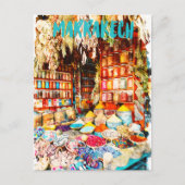 Marrakech Marokko Markt Bazaar Briefkaart (Voorkant)