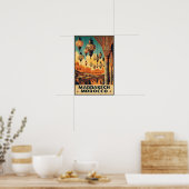Marrakech Marokko  Markt Reizen Poster (Keuken)