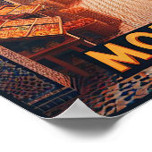 Marrakech Marokko Markt Reizen Poster (Hoek)