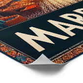 Marrakech Marokko  Markt Reizen Poster (Hoek)