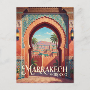 Marrakech Marokko Marokkaanse Architectuur Reizen Briefkaart