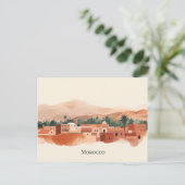 Marrakech, Marokko Minimalistische Boho Reis Briefkaart (Staand voorkant)