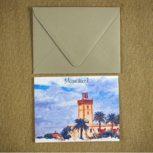 Marrakech Marokko Moskee Reizen Briefkaart