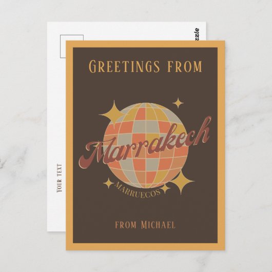 marrakech marokko  retro Briefkaart (Voorkant / Achterkant)