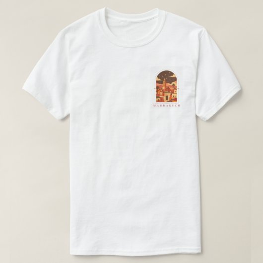 Marrakech Marokko Retro Vintage Reis T-Shirt (Design voorkant)