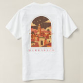 Marrakech Marokko Retro Vintage Reis T-Shirt (Design achterkant)