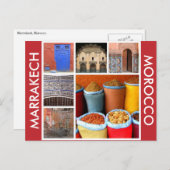 marrakech marokko scènes briefkaart (Voorkant / Achterkant)