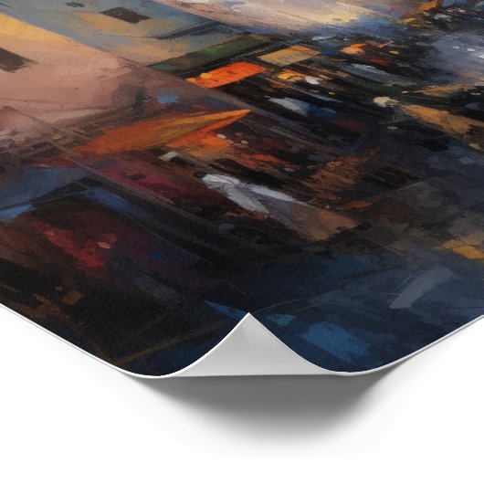 Marrakech Marokko Schilderij Kunst Print Poster (Hoek)