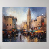 Marrakech Marokko Schilderij Kunst Print Poster (Voorkant)