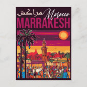 Marrakech Marokko souk Toerisme Reizen Souvenir Briefkaart (Voorkant)