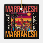 Marrakech Marokko souk Toerisme Reizen Souvenir Keramisch Ornament (Achterkant)