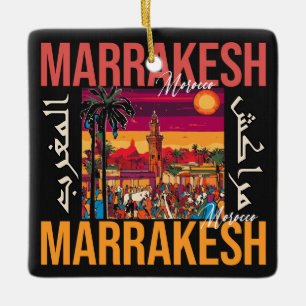 Marrakech Marokko souk Toerisme Reizen Souvenir Keramisch Ornament
