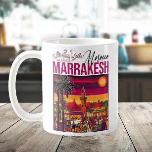 Marrakech Marokko souk Toerisme Reizen Souvenir Koffiemok