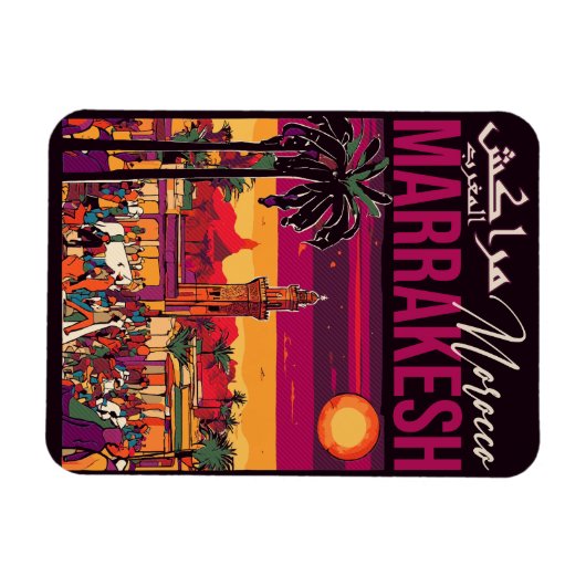 Marrakech Marokko souk Toerisme Reizen Souvenir Magneet (Horizontaal)