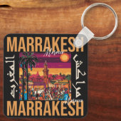 Marrakech Marokko souk Toerisme Reizen Souvenir Sleutelhanger (Achterkant)