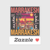 Marrakech Marokko souk Toerisme Reizen Souvenir Sticker (Vel)