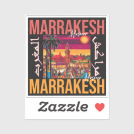 Marrakech Marokko souk Toerisme Reizen Souvenir Sticker