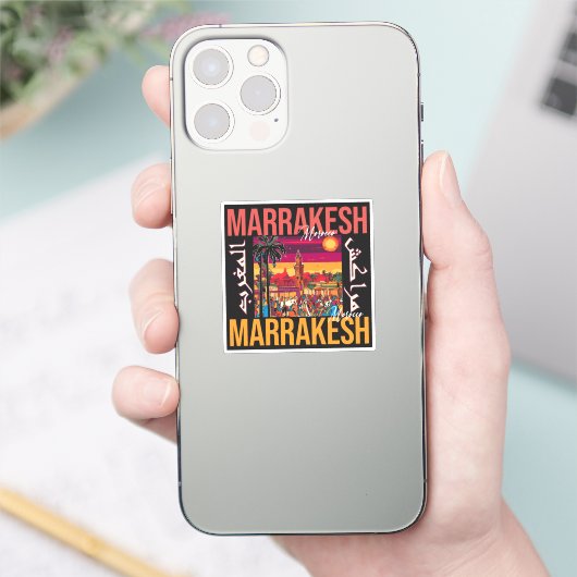 Marrakech Marokko souk Toerisme Reizen Souvenir Sticker (Telefoon)